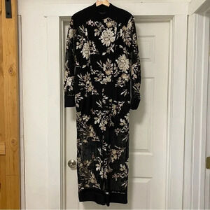 NWT BCBGMaxAzaria Floral Sequin Embroidered Jumpsuit